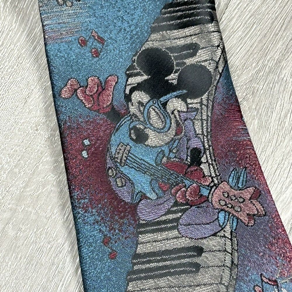 NWT Disney Mickey Mouse Musical Tie Balancine The Tie Works Work Office MADE USA